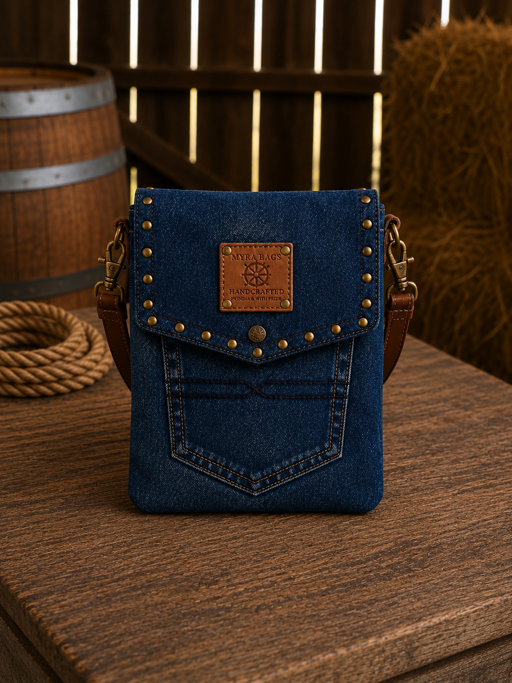 Dahlia Denim Crossbody Bag