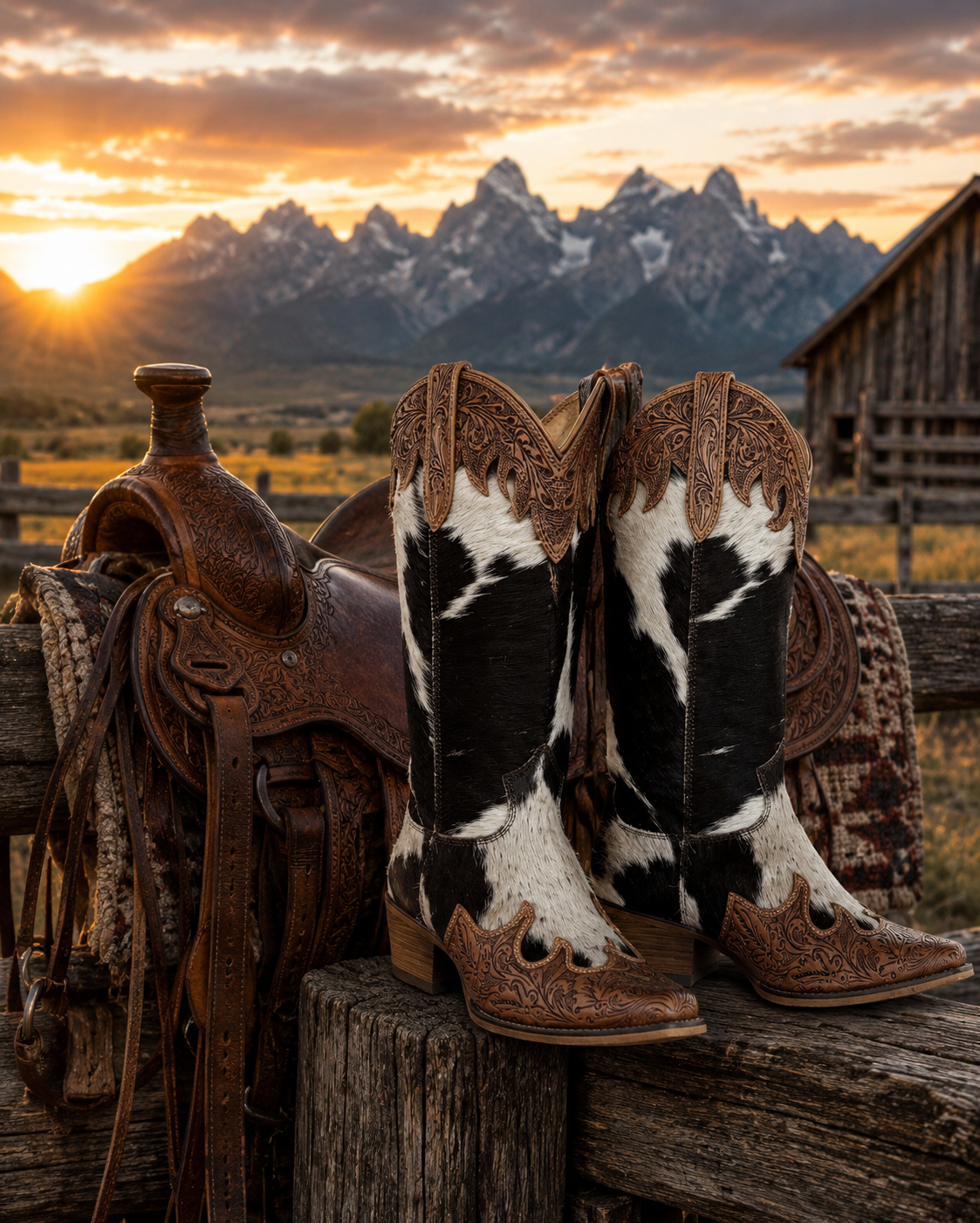 Adelaide Hairon High top Western Boots