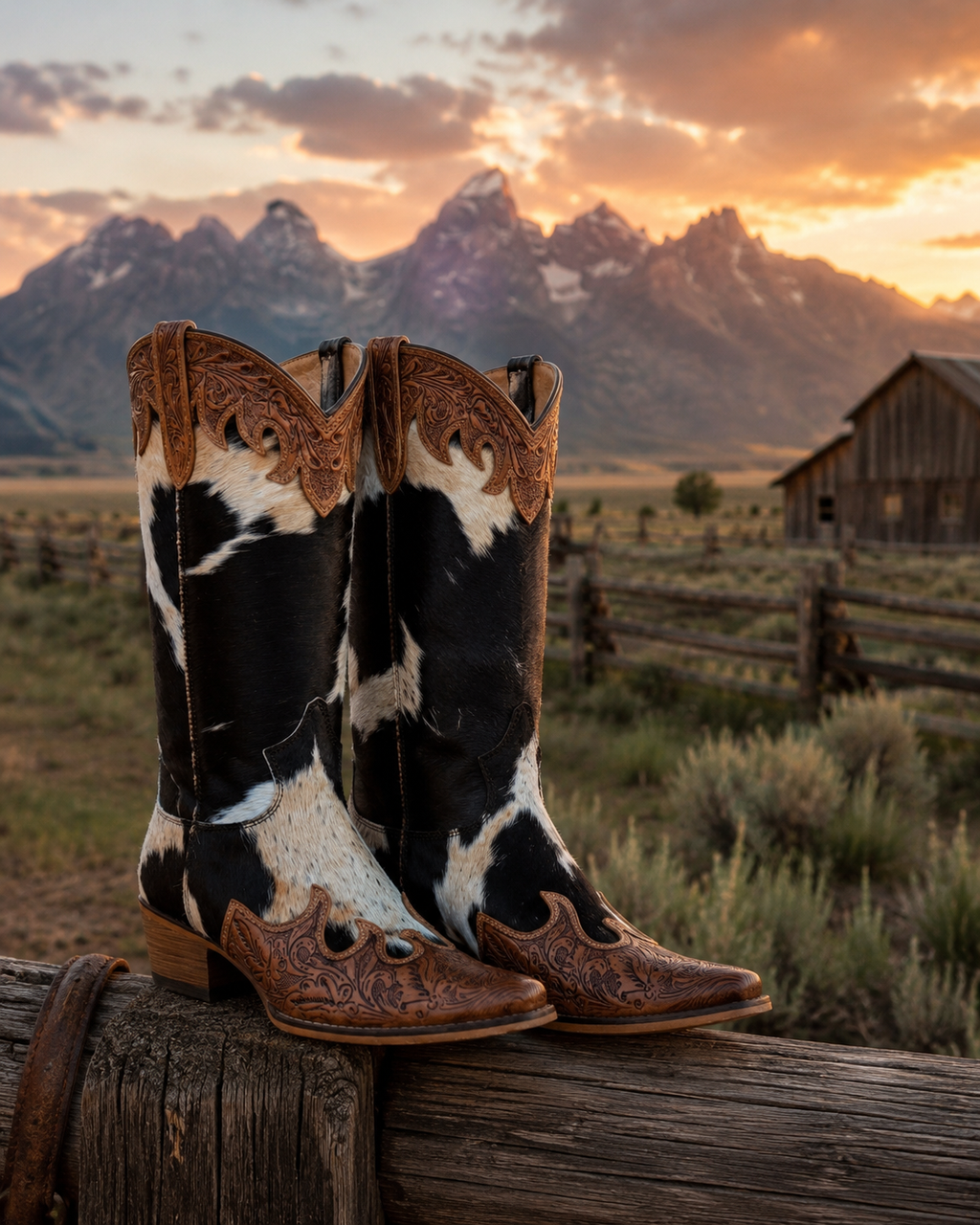 Adelaide Hairon High top Western Boots
