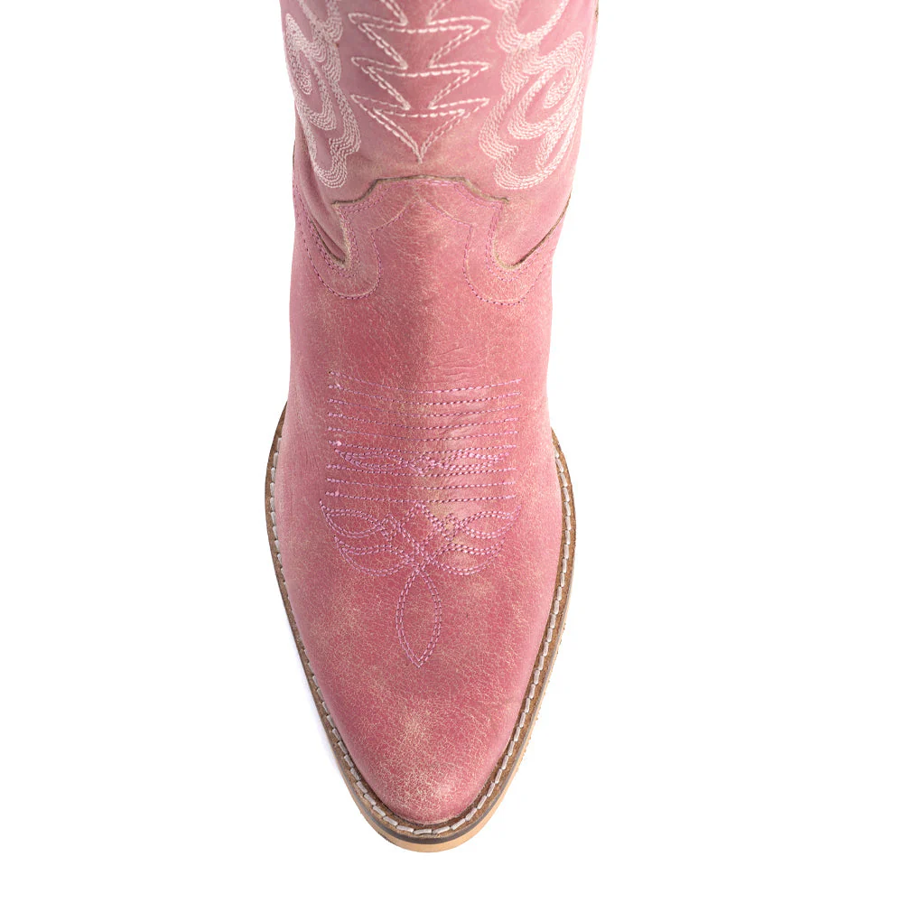 Nalejandra Boots in Pink - toe detail