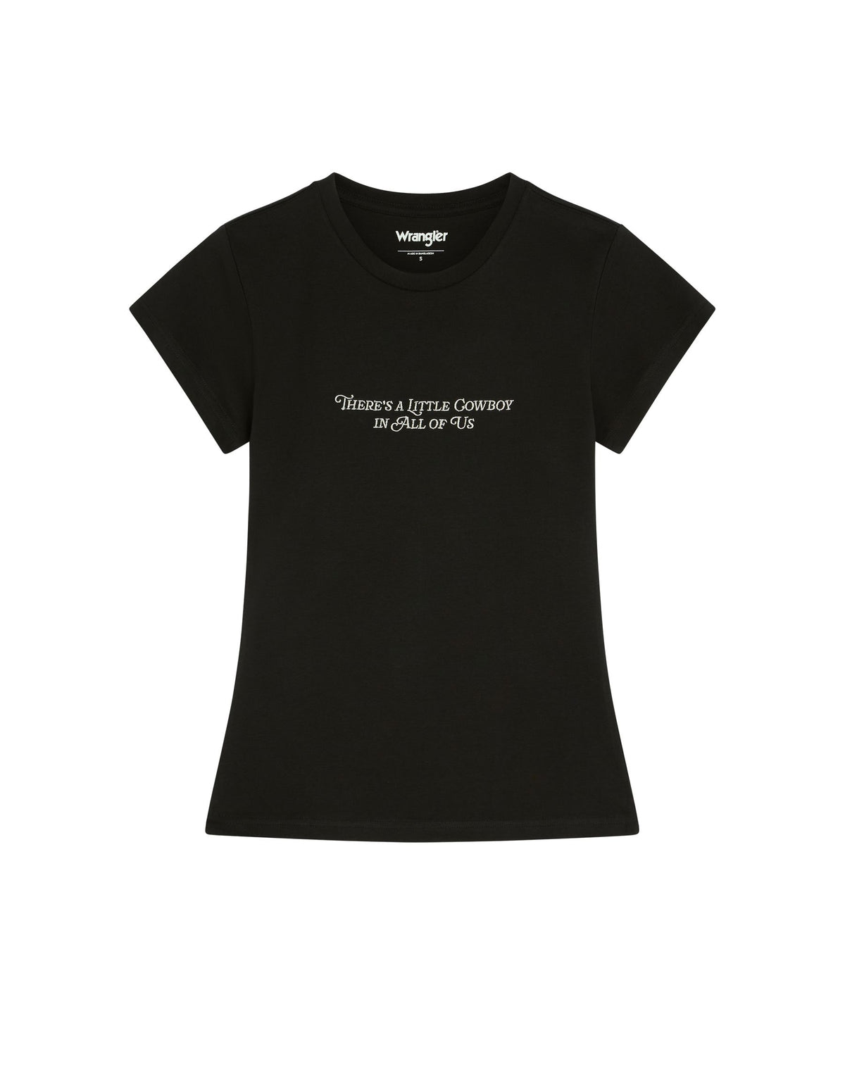 Wrangler Cowboy Shrunken Tee – Black