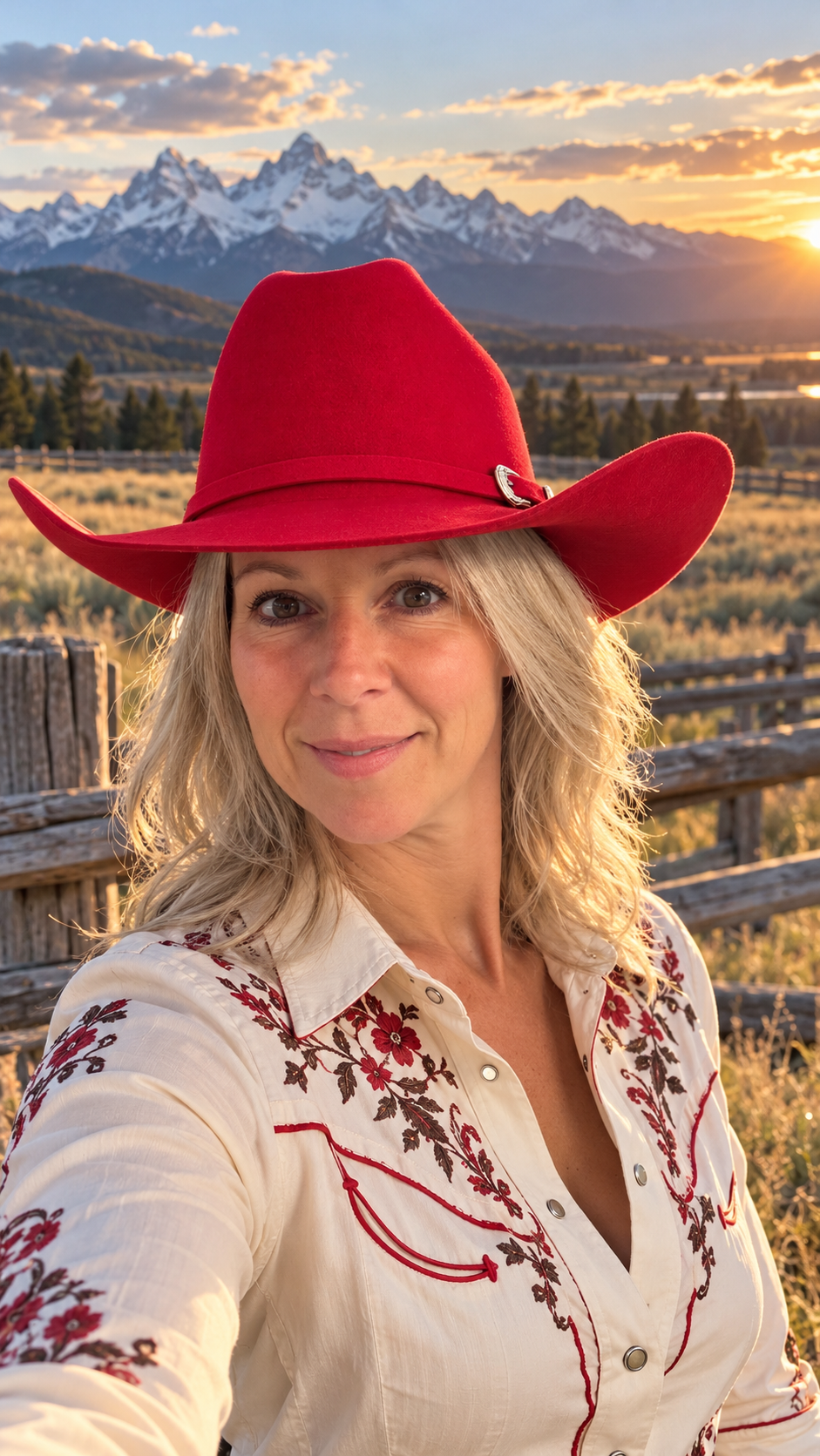 Cattleman Women's Wool Felt Cowboy Hat – Red
