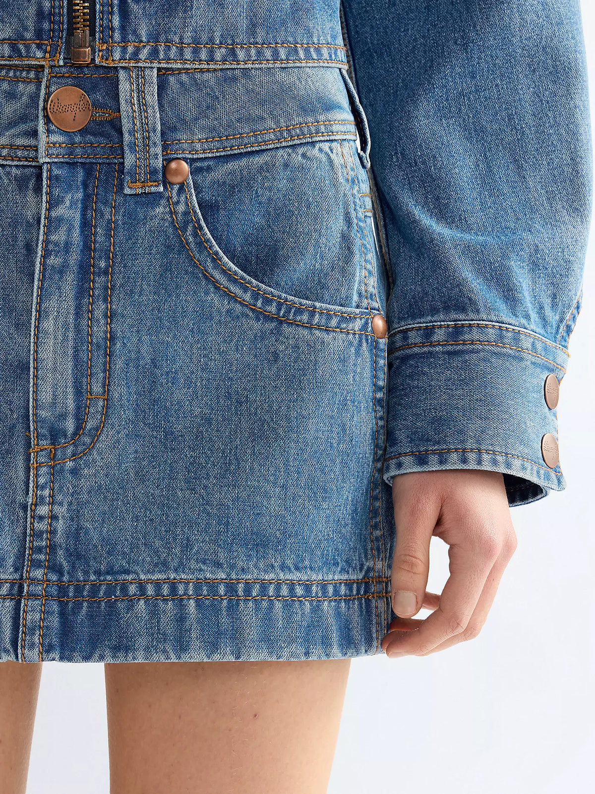 Wrangler Super Denim Skirt – Cowboy Fade