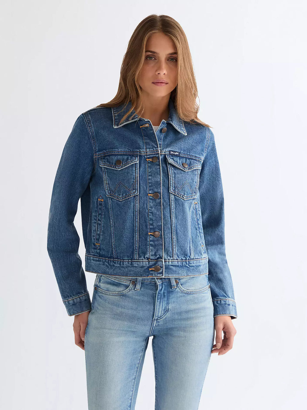 Wrangler Western Denim Jacket – Blue