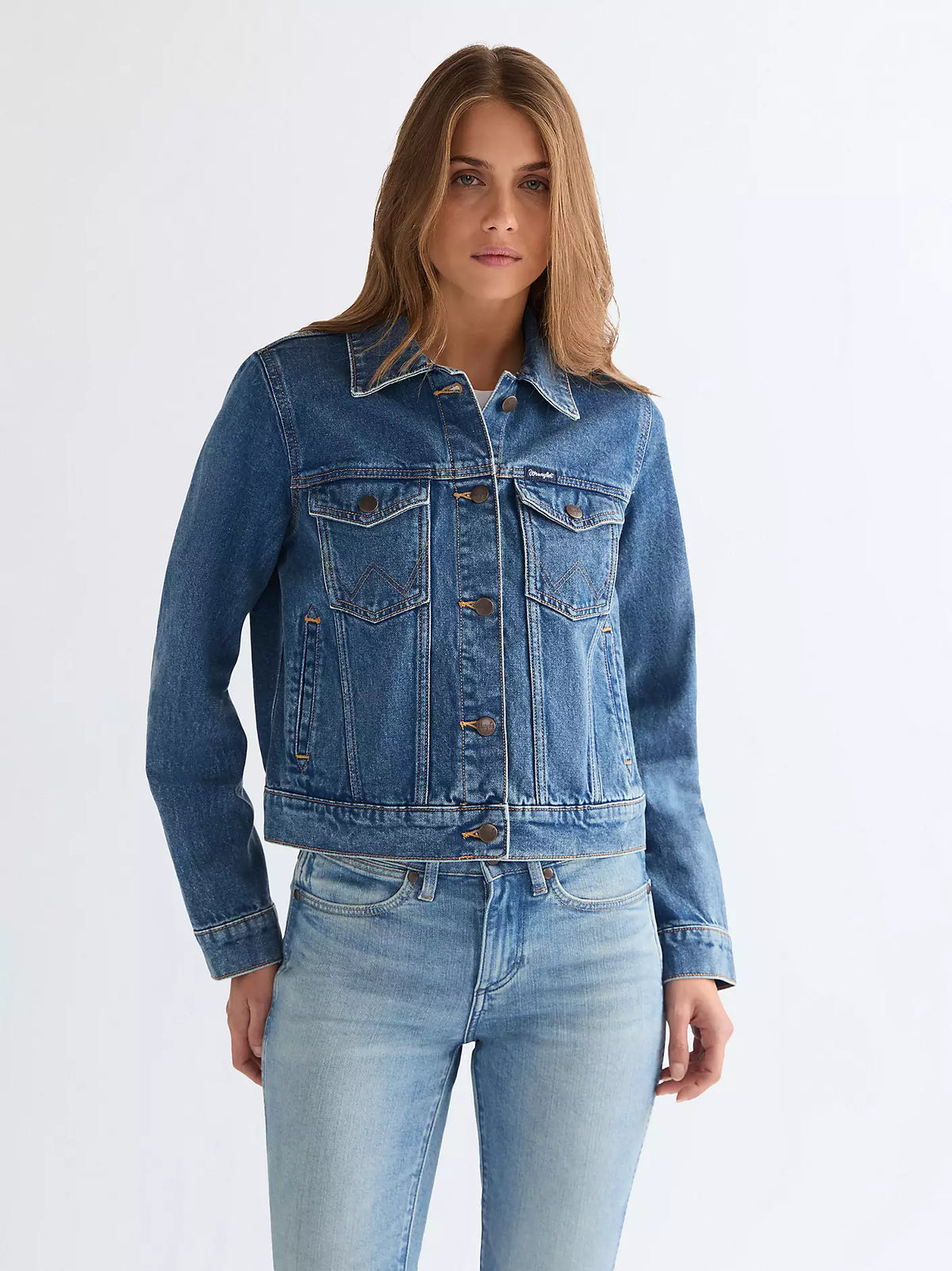 Wrangler Western Denim Jacket – Blue